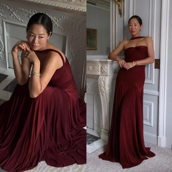 deme burgundy dress Burgundy Long Sleeves Women Velvet Prom Dresses Arabic Lace Mermaid Ev –  Siaoryne